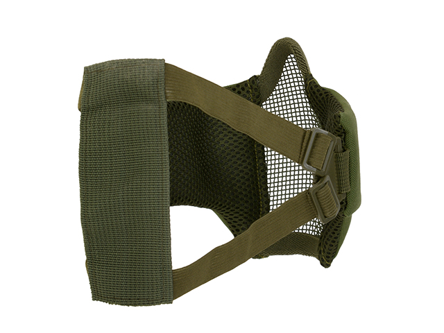 Halbgesichts Airsoft Mesh-Maske - oliv