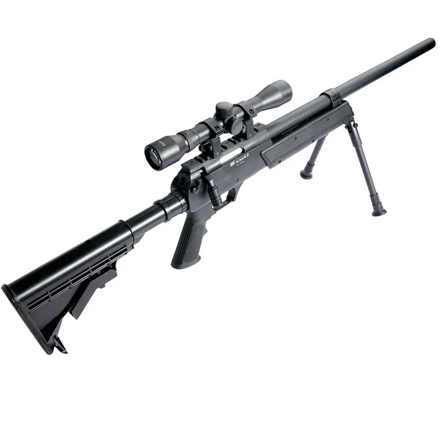 ASG Sniper Urban Airsoft Scharfschützengewehr Federdruck 6mm BB Schwarz