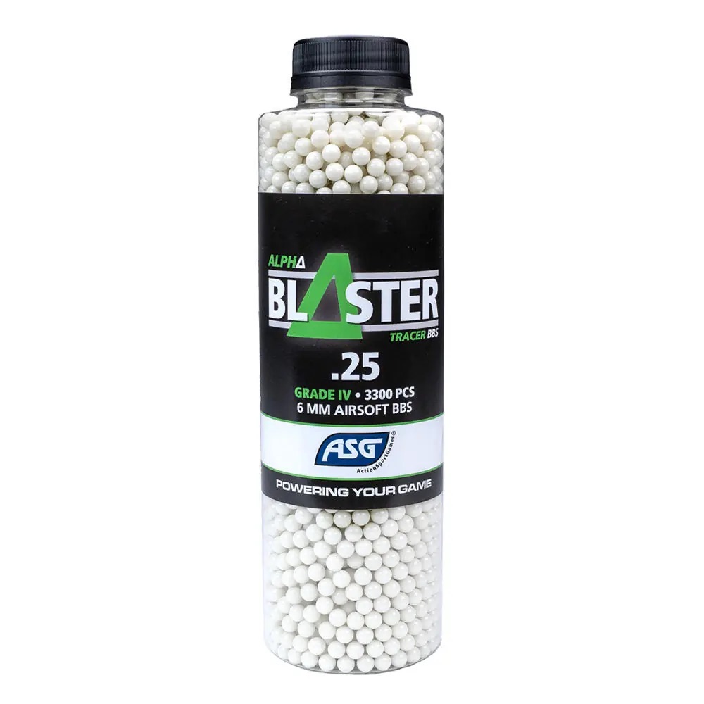 ASG Alpha Blaster Tracer BBs 6mm Green - 3300 Stück verschiedene Grammaturen