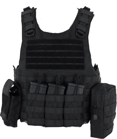 Lightweight AAV Assault Weste inkl. Pouches - Schwarz