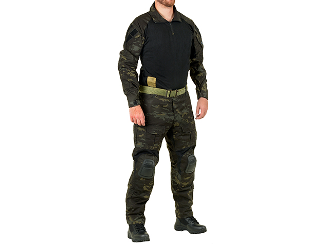 Combat Uniform schwarz Multicamo