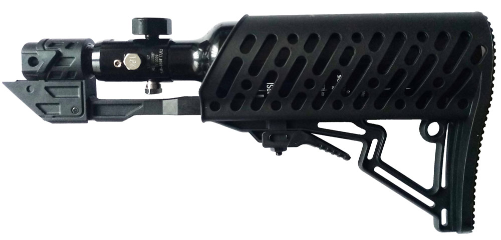 Tippmann TMC Air Stock / Schulterstütze komplett inkl. 0,2 Liter HP System - Schwarz